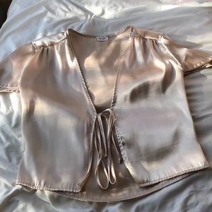 Brandy Meville silk tie top.